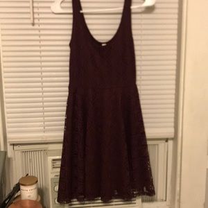 cranberry colored dress